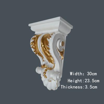 China Cheap Eco-friendly Waterproof Artistic Bracket Decorative PU Carved Brace for Exterior and Interior Wall Decor for sale