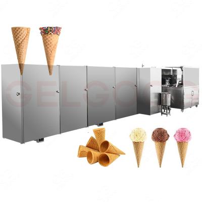 China food & Beverage Factory Automatic Ice Cream Cone Forming Waffle Cookie Making Ice Cream Cone Production Line for sale