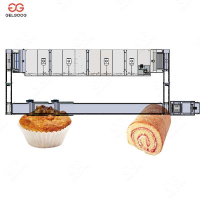 China food & Beverage Factory Gelgooog Log Cake Production Line Cup Cake Making Machine Automatic for sale