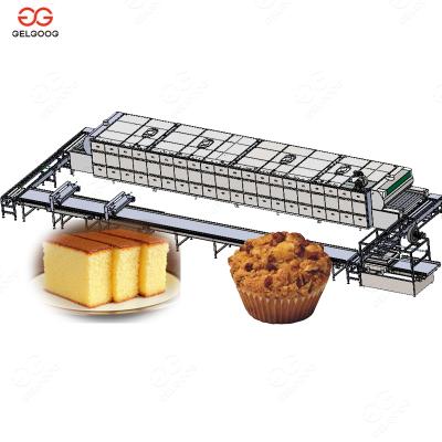 China food & Beverage Factory Ce Approved Automatic Cup Custard Cake Making Machine Sponge Cake Production Line for sale