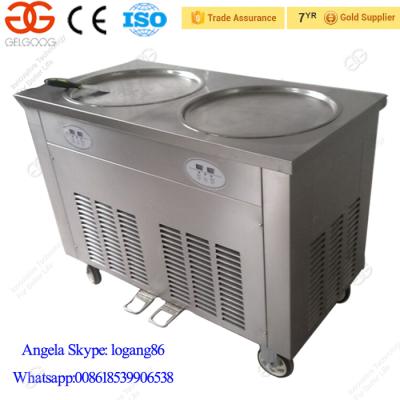 China High Efficiency Hot Selling Single And Double Flat Pan Fried Ice Cream Machine For Sale for sale