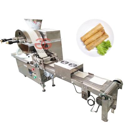 China Restaurants Lumpia Automatic Spring Roll Making Pastry Sheet Machine for sale