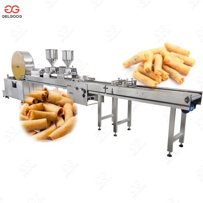 China food & Full Automatic Beverage Factory Spring Roll Production Line Frozen Spring Roll Making Machine Mini for sale