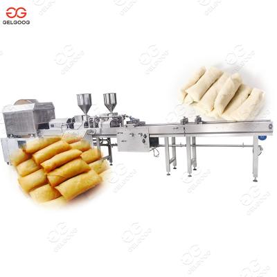 China food & Automatic Beverage Factory Egg Roll Machine Spring Roll Pastry Machine For Making Spring Rolls for sale