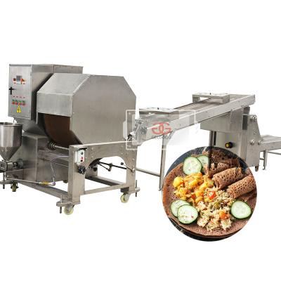 China food & Spring Roll Beverage Factory GELGOOG Pancake Maker Injera Processing Line Skin Making Machine Price for sale