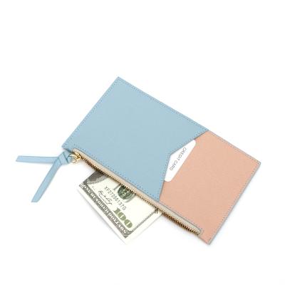 China Custom PU Leather Women's RFID Logo Small Wallet RFID Blocking Zipper Wallet Ladies Fashion Short Wallet for sale