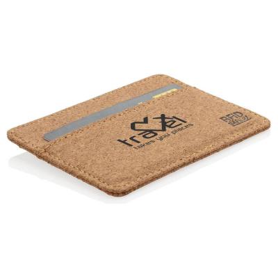 China Color Blocking Custom Eco Cork Credit Card Holder Slim Minimalist RFID Card Holder for sale