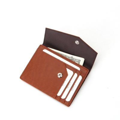 China Portable High Quality RFID Card Holder With Coin Pocket Mens PU RFID Leather Slim Wallet for sale