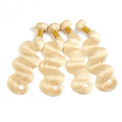 China China Manufacturer Factory Price No Man 613 Medium Blonde Body Wave Cuticle Aligned Russian Hair Extension for sale