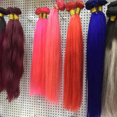 China Body Wave Remy Brazilian Hair Straight Weave Naturl Pink Hair Bundles 1B Pink Hair Weft for sale