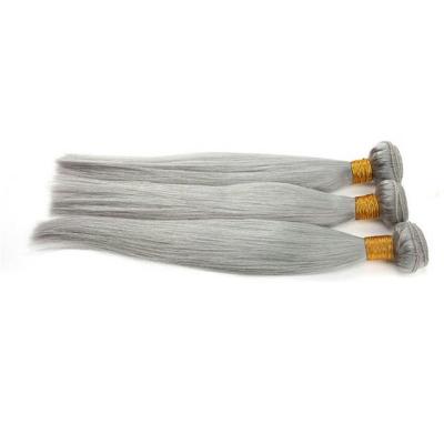 China Malaysian Virgin Remy Human Hair 1B Gray Straight Hair Weaving Bundles Cheap Price Good Quality Body Wave for sale