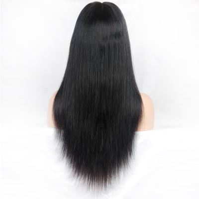 China 130% 150% 180% Density Wavy Full Hand Tied Virgin Hair Straight Raw Unprocessed 12-22 Inch Full Lace Wig for sale