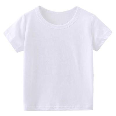 China Custom Printing QUICK DRY T-shirt Cotton&polyester kids plain white kids s m l size quantity summer cotton for sale