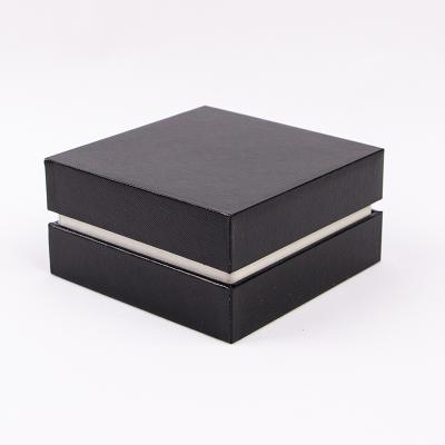 China Beautiful Luxury Cheap Elegant Simple Black Fashion Square White Jewelry Box With Logo for sale