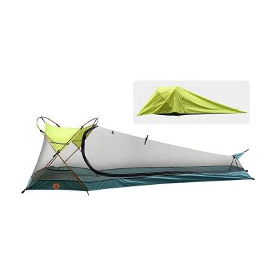 China Tube Type Quick Easy Portable Light Weight 1 Person Tent Stake Setup Instant Cabin Tent With Rainfly Sun Shelter Waterproof for sale