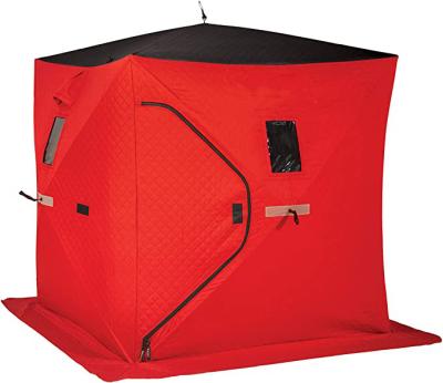 China Straight Tethering Type Waterproof Thermal Insulated Auto Portable Wakeboard Layer Ice Fishing Shelter for sale