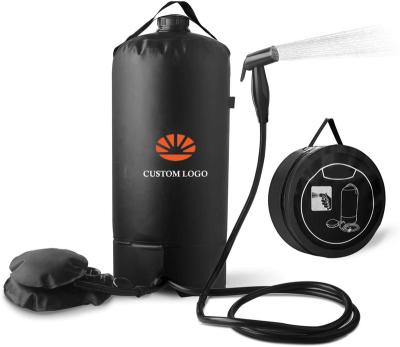 China Portable Traveling Waterproof Outdoor Shower Bag OEM Customized LOGO Outdoor Pump Pressure Camping Shower Bag for sale