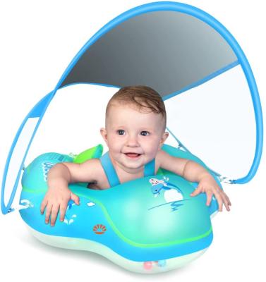 China New Anti-UV Baby Swim Rises Indoor Outdoor Inflatable Ring Canopy With Removable Sun Float Protection for sale