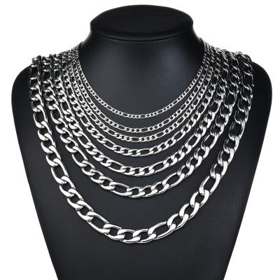 China Male Miami Cuban Link Stainless Steel Punk Boy Necklace Chain Jewelry for sale