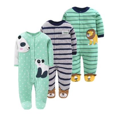 China Wholesale Newborn Boys Casual Four-Season Baby Romper Clothes 0-12m Cartoon Infants Cute Baby Rompers Kit Body Roupa Infantil for sale