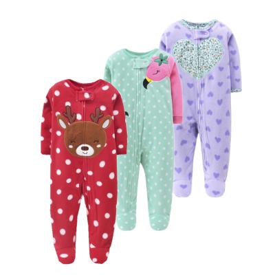 China Wholesale Casual Pink Braiz Baby Clothes For Newborn Soft Overalls And Cozy Romper 0-12m Christmas Girls Baby Ropa for sale