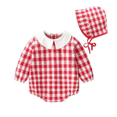 China 100% Cotton Baby Clothes Infant Long Sleeve Cotton Baby Romper Style Pajamas Spring Autumn 2021 Korean Newborn Clothes Suit New for sale