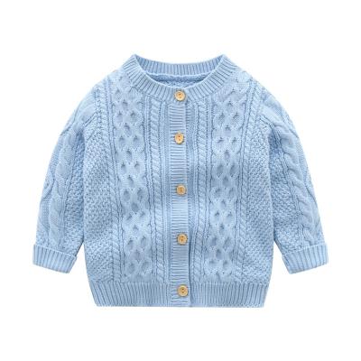 China 2022 Style Hot Selling Pure Color Cotton Jackets Autumn Winter Kids Clothing Baby Sweaters Factory Baby Boy Viable Children Knitwear New for sale