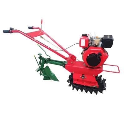 China 2021 Latest Mini Farms Plow Tractor Farmer Power Plowing Walking Tractor for sale