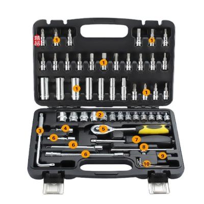 China Professional DIY Tools Tool Kit Tool Box Auto Repair Tools 54pcs for sale