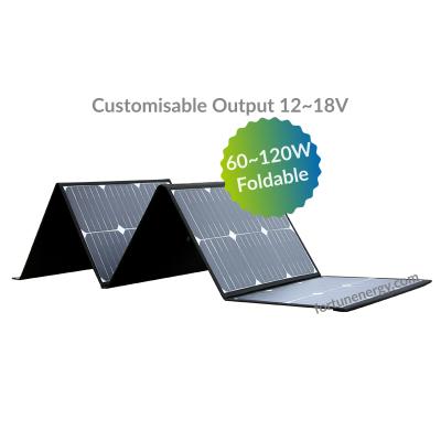 China Outdoor Mobile Charging Battery 60W 80W 100W 120W Portable Outdoor Backup Foldable Solar Panel PV Module for sale