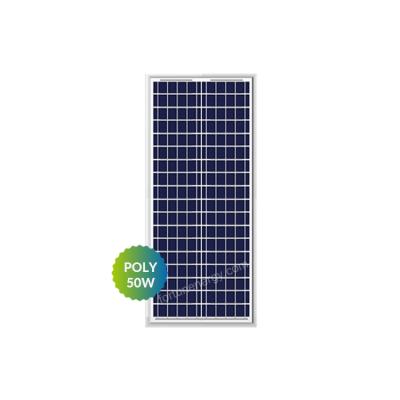 China Portable 50w Poly Off-Grid Solar System High Efficiency 12 Volt Small Crystalline Solar Panel for sale