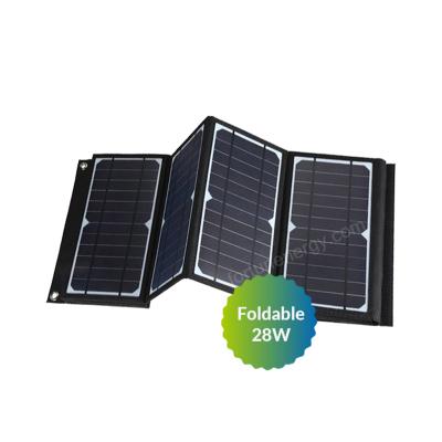 China Outdoor Smartphone Charging Top Professional Foldable Solar Panel Easy Installation Manufacturer 21w 28w Flexible Solar Panels for sale