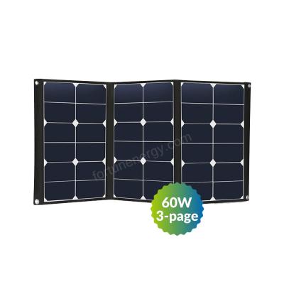 China Camping Popular High Power 60W 80W 100W Charger Portable Solar Panel For Mobile Devices for sale