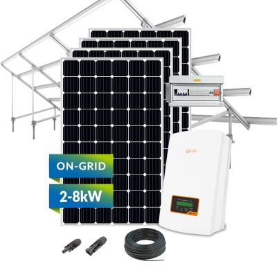 China 2kW 3kW Home Hybrid Solar Power System Storage Preassembled Complete Kit For Houses for sale