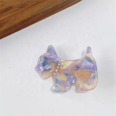 China Cute Hair Clip Puppy Hairpin Cartoon Environmental Protection Acetic Acid Hair Accessories Shape New Cellulose Acetate for sale