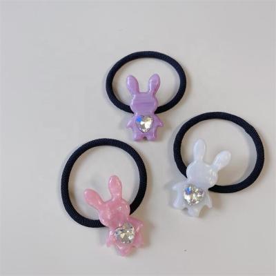 China Popular Girl's Party Of A Bunny Heart Acetic Acid Bunny Hair Band Elastic Hair Band Cute Fashion New Accessories Tied Girl's Hair Decoration Life for sale