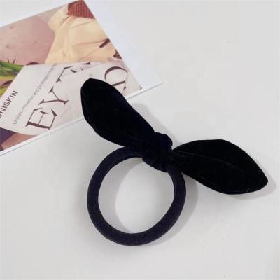 China Hair band 2023 Korean simple temperament trend of a velvet butterfly ligature ponytail hair rope fashion women's elastic band the new for sale