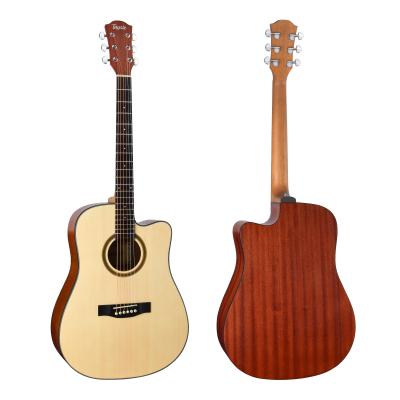 China Tayste Guitar Flawless Factory Price OEM Cheap String Guitar Fir TOP Acoustic Guitar 41 Inch for sale