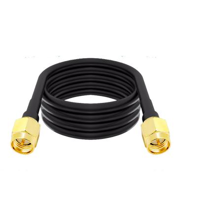 China 100%Bare RP Sma Male Copper Rg58 RG 174 Patch Line To Sma Female Adapter Coaxial Link Cable for sale