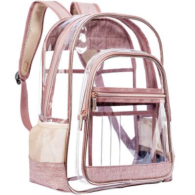 China Waterproof Raincoat Kids School Outdoor Clear Transparent Pvc Backpack for sale