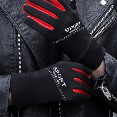 China Custom Styles Two Finger Mittens Waterproof And Windproof Sports Plus Warm Fleece Autumn And Winter Mens Mittens for sale