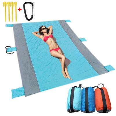 China Low MOQ Outdoor Activity Beach Mat Waterproof Sand Proof Camping Blanket Pocket Free Picnic Mat Portable Oversized Sand for sale