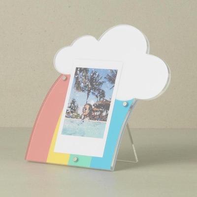 China Beautiful Best High Quality Modern Stylish Decoration Rainbow Shaped Fujifilm Acrylic Mini Instax Frame for sale