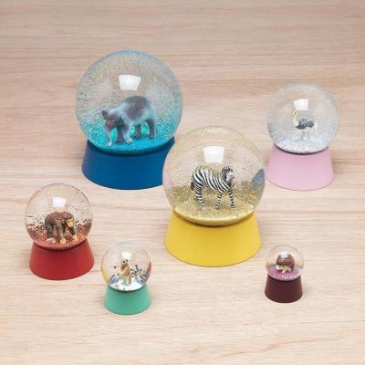 China Europe Custom Own High Quality Safari Design Or OEM Beautiful Glass Snow Globe For Gift for sale