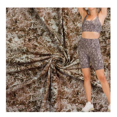 China Double Faced Made-in China Wholesale Printed Fabric Nylon Spandex Material Knitted Fabric For Sportswear for sale