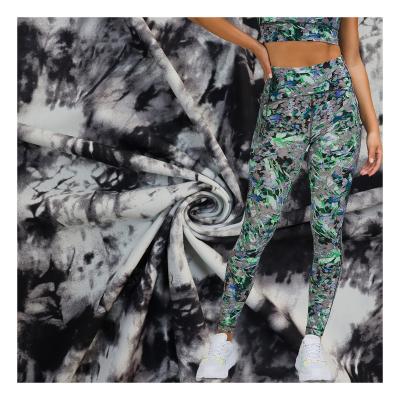 China Double Faced Custom Soft Breathable 73%Nylon 27%Spandex Textile Fabric Recycled Fabric For Yoga Use for sale