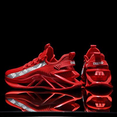 China CUSHIONING 2022 Red Fashion Trainer Shoes Men's Casual Running Shoes Men's Sneakers Male Breathable Blade Shoes For Men for sale