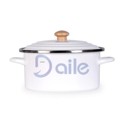 China Daile enamel cookware pot viable stainless steel casserole pots and pans non stick pan also for customization for sale