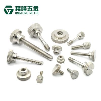 China Customized High Quality Stainless Steel Half Thread High Precision Fastening Aluminum Knurled Thumb Screws for sale