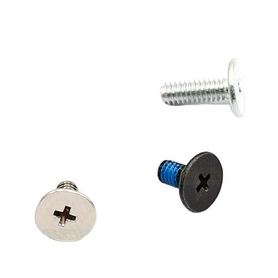 China CM2*2.5/3/4/4.5/6 D=5*0.5 Notebook Flat Screw Thin Flat Head Machine Screw Computer Repair Cross Screw With Nylok Carbon Steel for sale